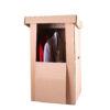 Гардеробный короб 500*600*1300 мм для перевозки одежды на вешалках “Большой”, короб пятислойный из картона П32 с крышкой