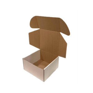 Самосборная картонная коробка беленная 220*214*115 мм FEFCO 0427, короб из микрогофрокартона Т12